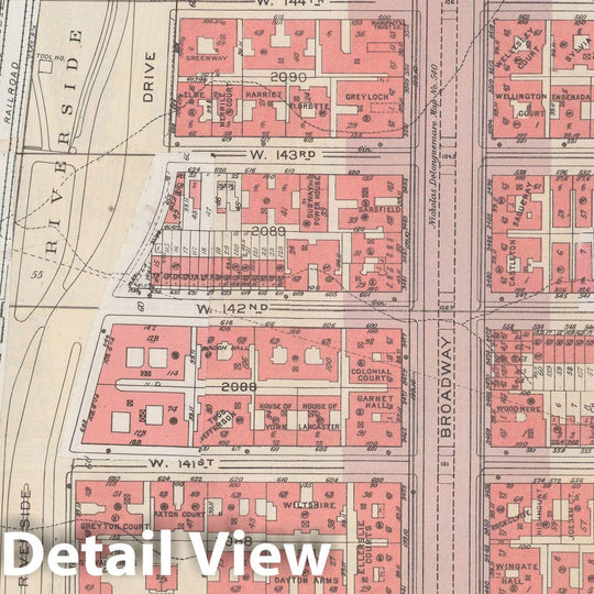 Historic Map : Manhattan Land Book 1955 - Updated Through Nov 7th, New York City 1975 Plate 153 , Vintage Wall Art