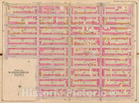 Historic Map : Brooklyn 1904 Plate 015 , Atlas Borough of Brooklyn , Vintage Wall Art