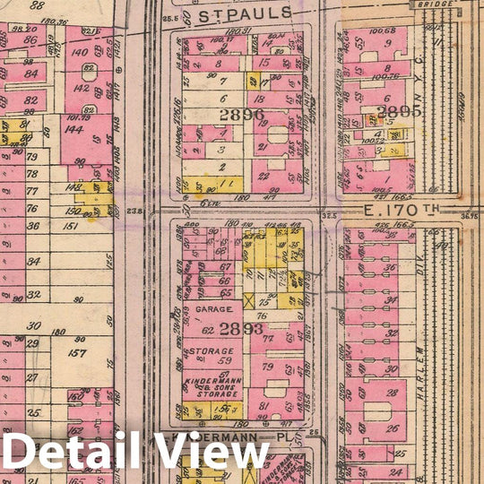 Historic Map : Borough of The Bronx, Sections 9-13, The Bronx 1928 Plate 080 , Vintage Wall Art