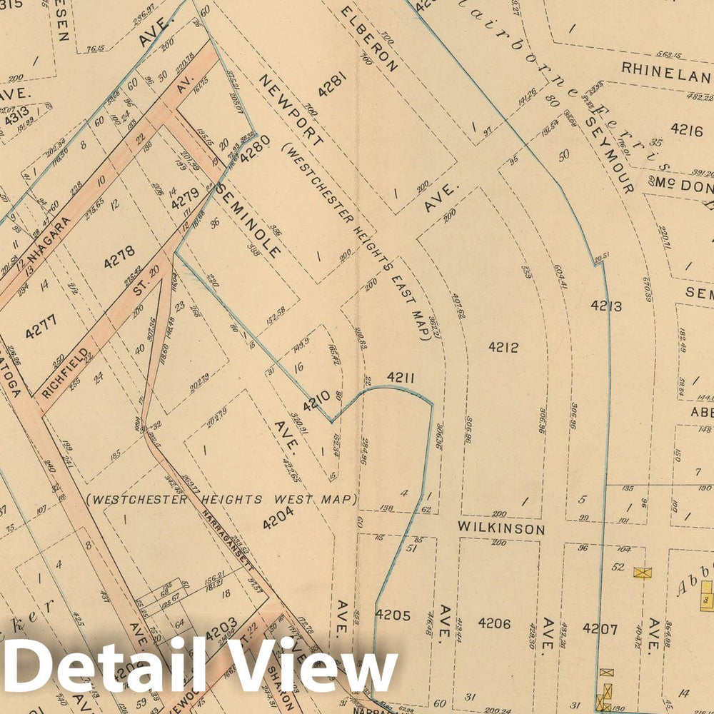 Historic Map : Atlas City of NY, Borough of The Bronx, Annexed District, The Bronx 1913 Plate 022 , Vintage Wall Art