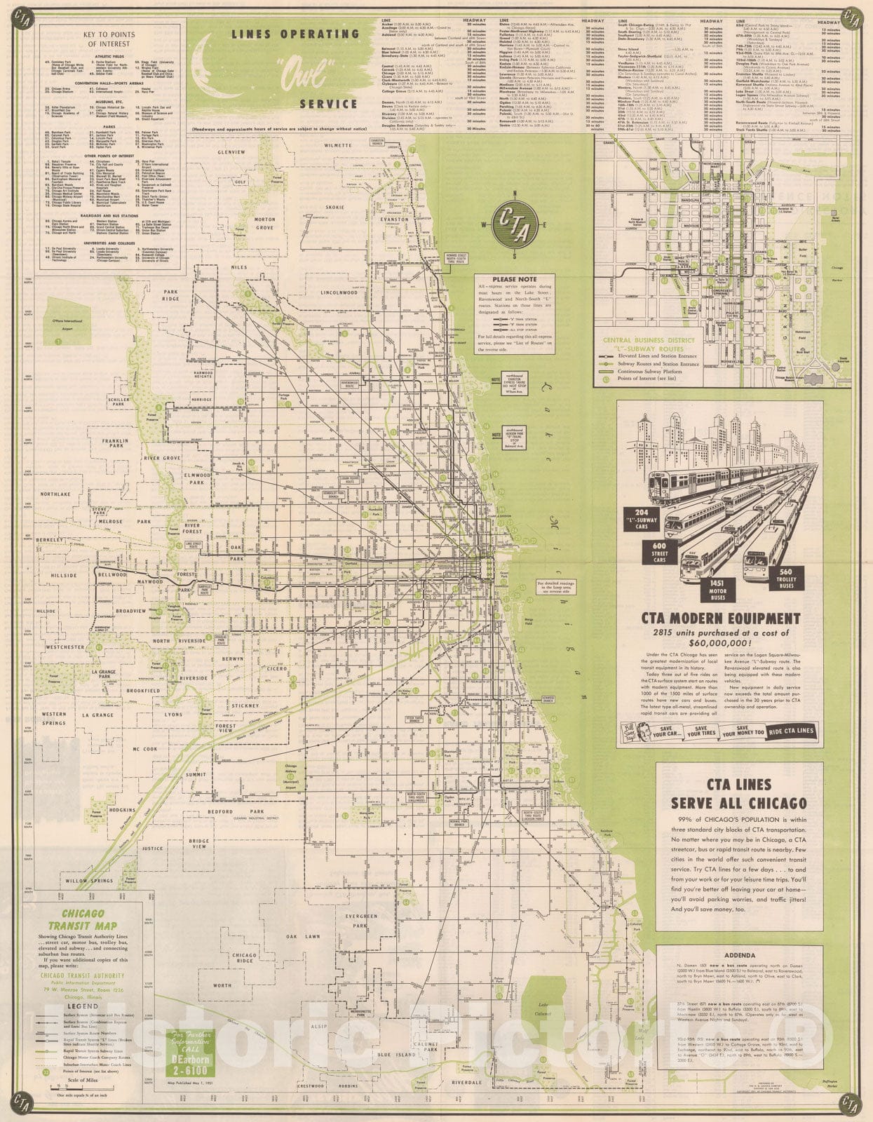 Historic Map : Chicago Transit Maps, Transit Map 1951 Railroad Catography , Vintage Wall Art