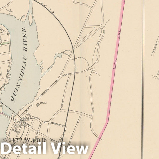 Historic Map : New Haven & Oxford 1893 , Town and City Atlas State of Connecticut , Vintage Wall Art