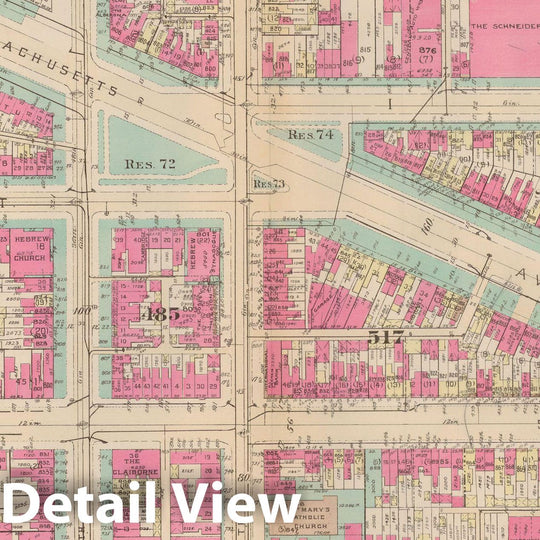 Historic Map : Atlas of Washington D.C. Volume 1 (Inner NW), Washington 1939 Plate 035 , Vintage Wall Art