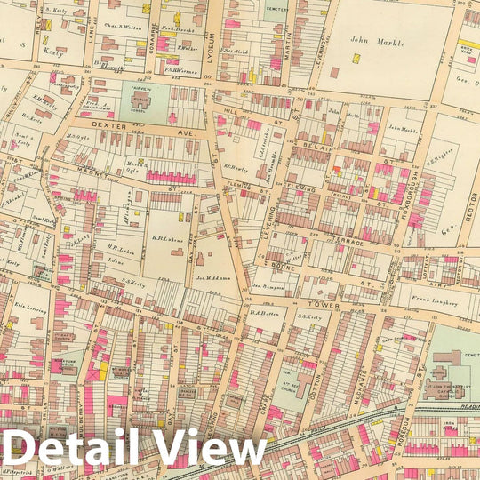 Historic Map : Baist's Property Atlas of Philadelphia, Philadelphia 1895 Plate 040 , Vintage Wall Art