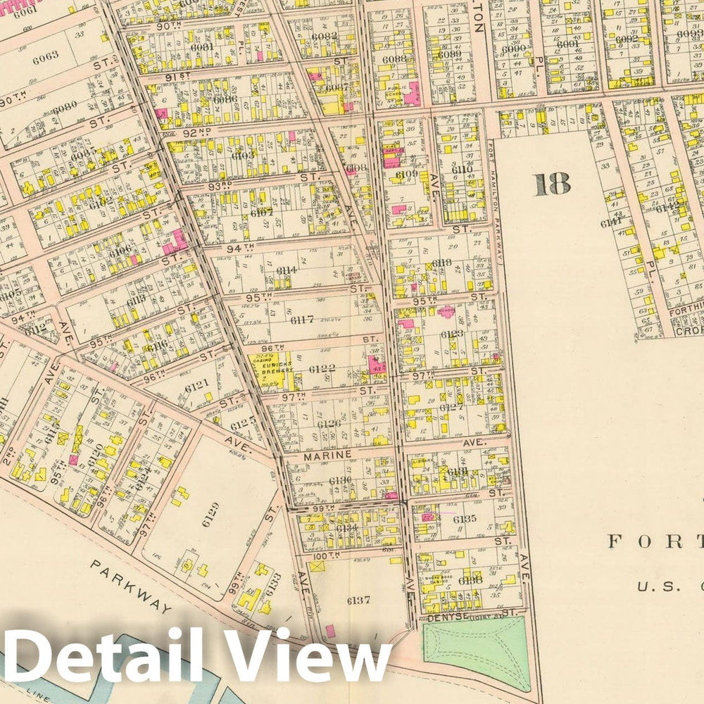 Historic Map : Vol. 2, Brooklyn 1907 Plate 010 , Atlas Borough of Brooklyn , Vintage Wall Art