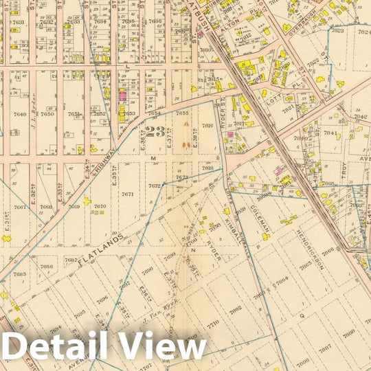 Historic Map : Vol. 2, Brooklyn 1907 Plate 033 , Atlas Borough of Brooklyn , Vintage Wall Art