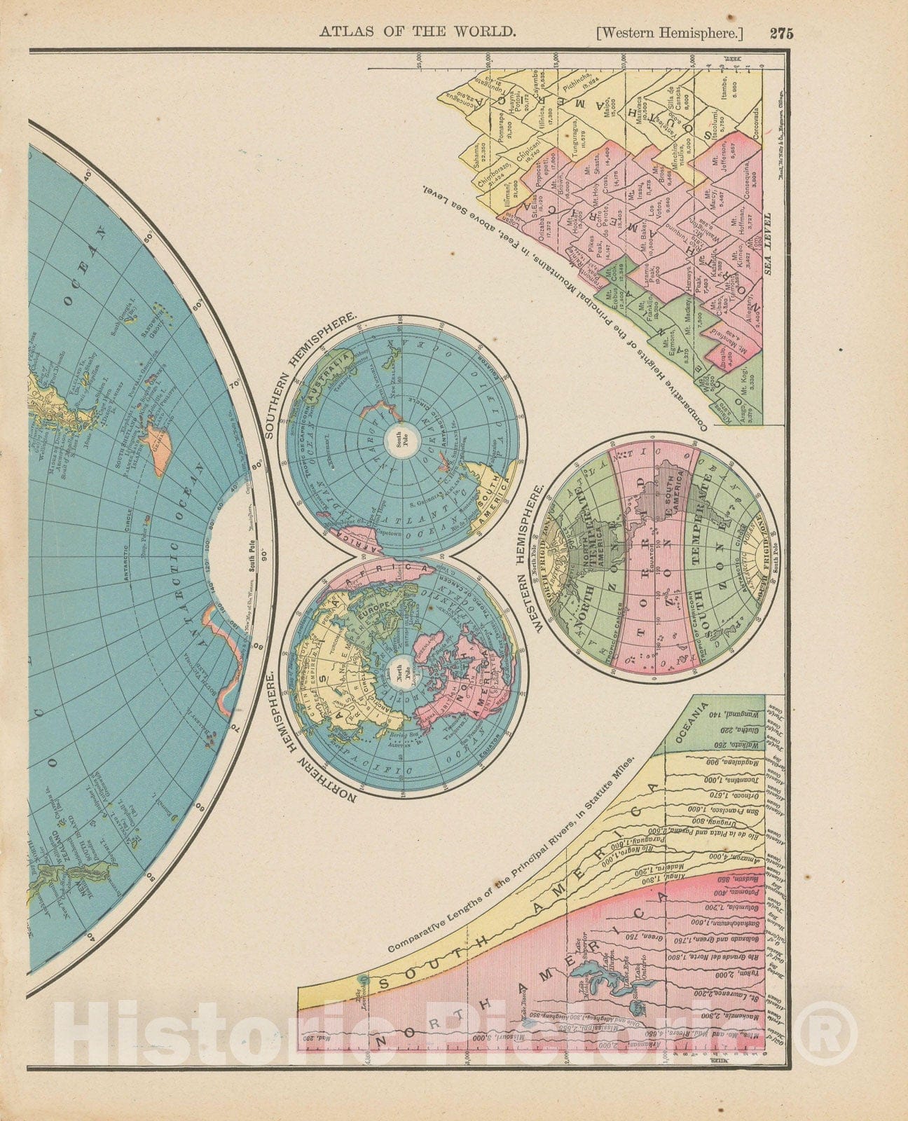 Historic Map : World Map 1900 , Universal Atlas World , v3, Vintage Wall Art