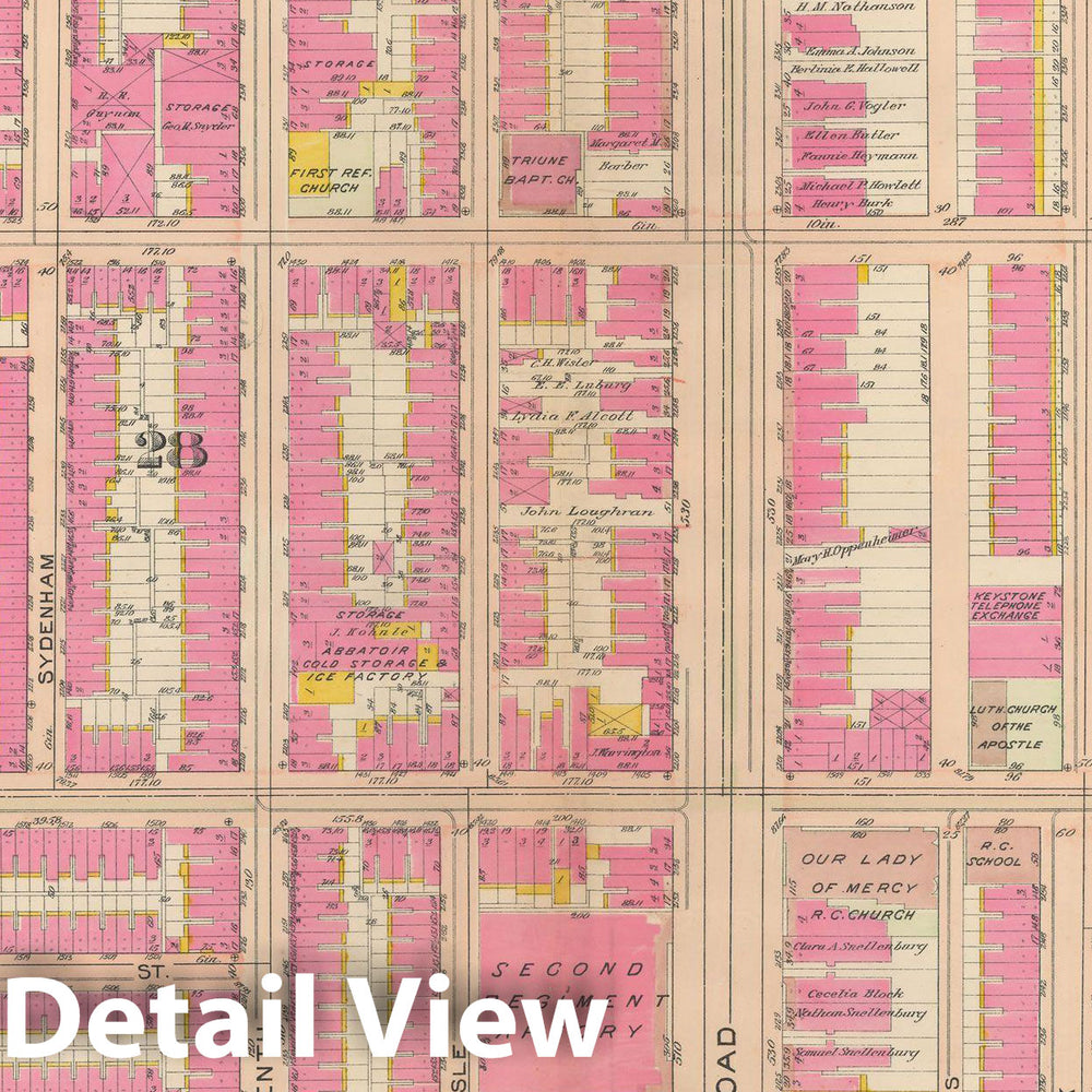 Historic Map : Philadelphia 1908 Plate 011 , Atlas 28th 32nd & 37th Wards of the City of Philadelphia , Vintage Wall Art