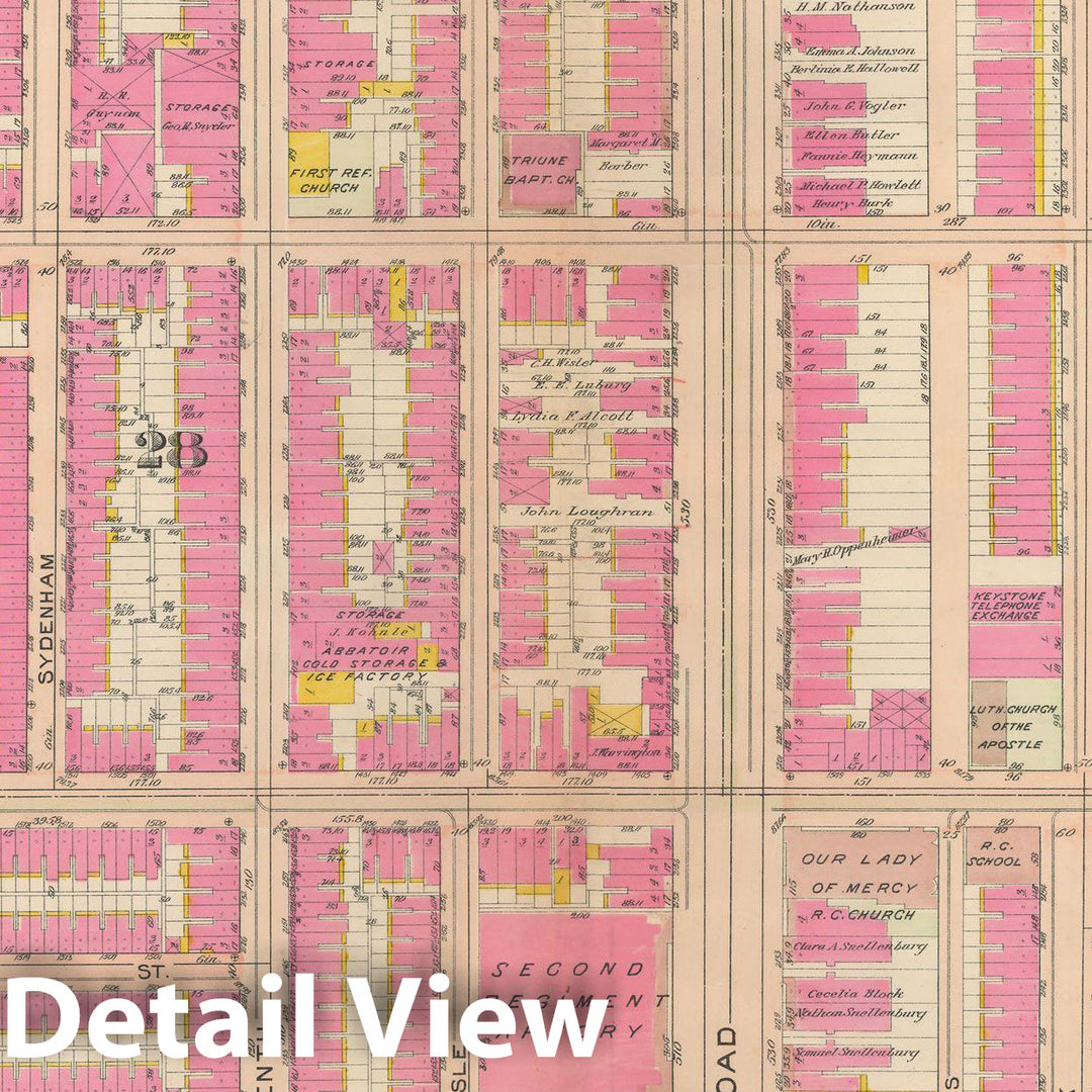 Historic Map : Philadelphia 1908 Plate 011 , Atlas 28th 32nd & 37th Wards of the City of Philadelphia , Vintage Wall Art