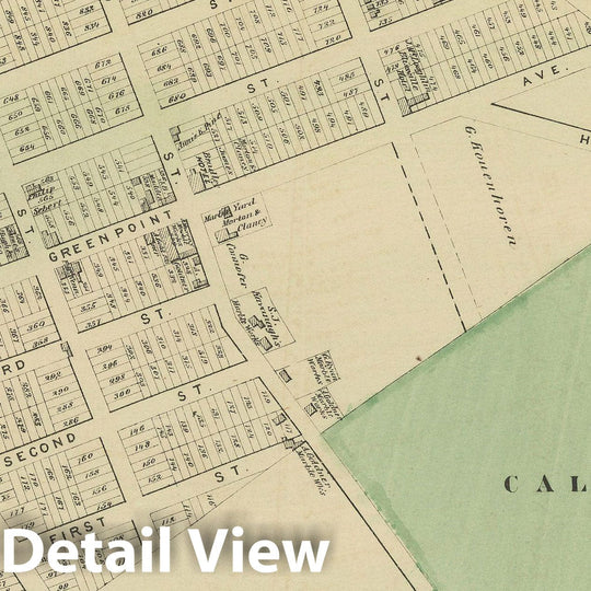 Historic Map : Atlas of Long Island, New York, Long Island City & Queens 1873 , v4, Vintage Wall Art