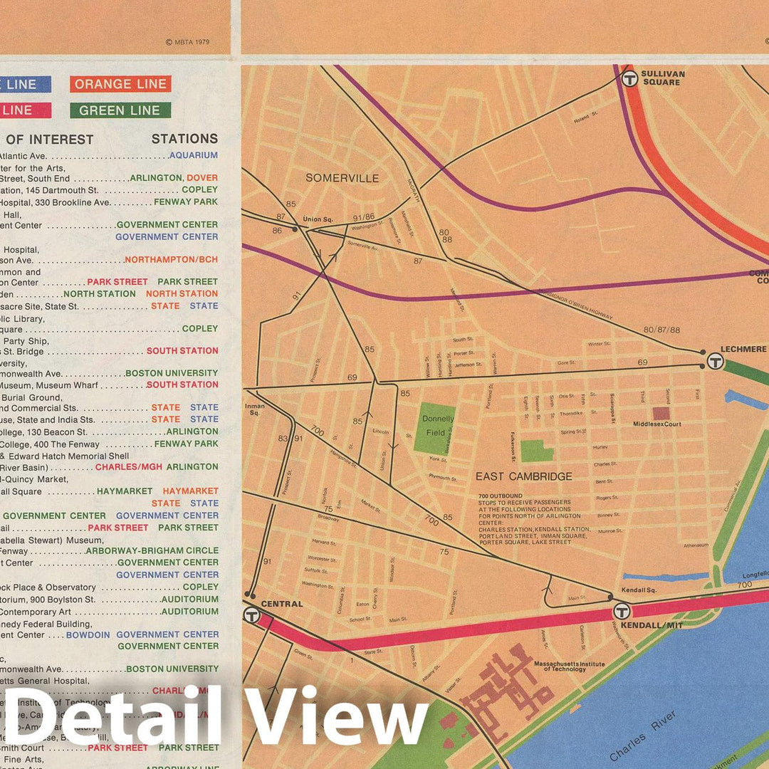 Historic Map : Greater Boston Transit Maps, MBTA System Map 1980 Railroad Catography , Vintage Wall Art