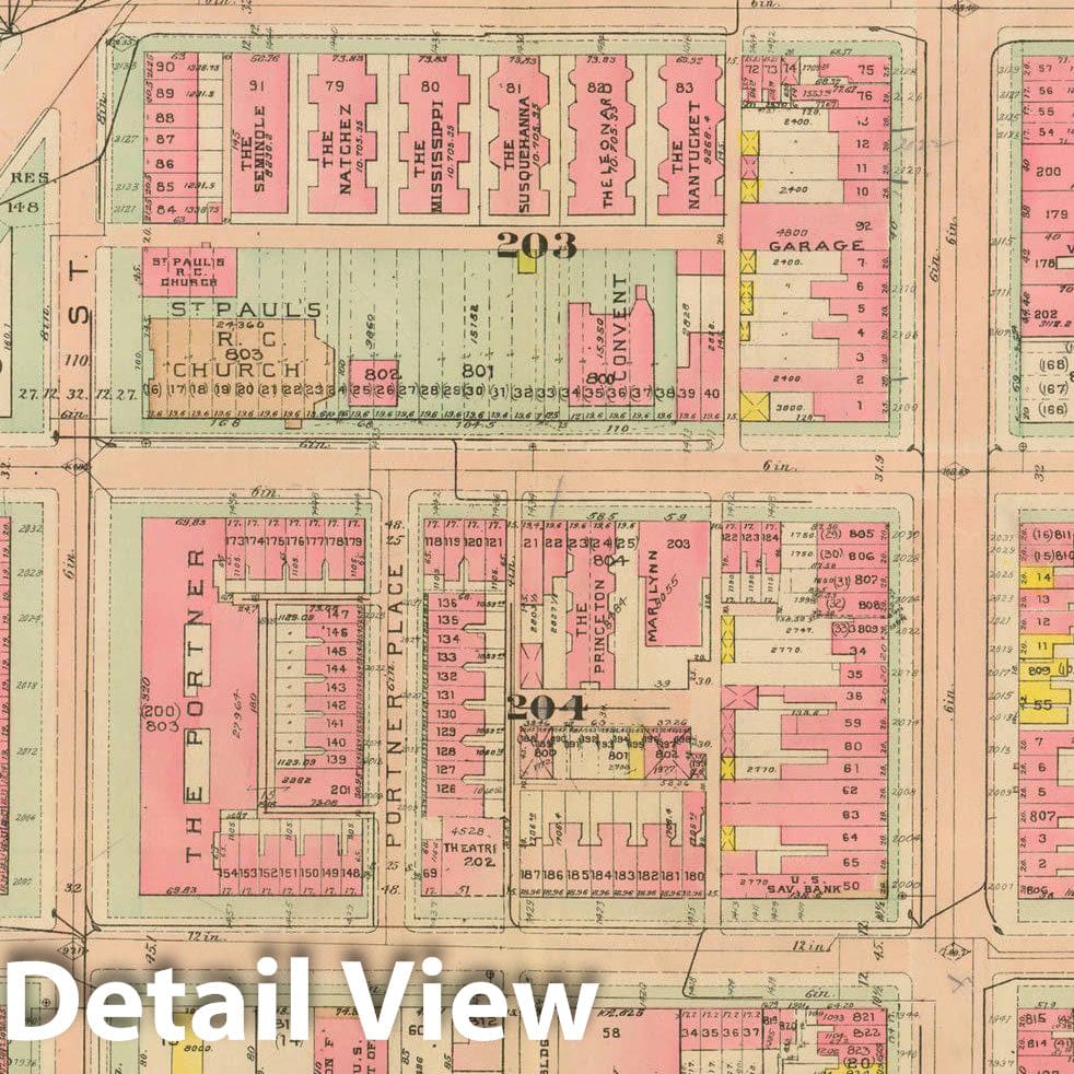 Historic Map : Atlas of Washington D.C. Volume 1 (NW), Washington 1909 Plate 018 , Vintage Wall Art