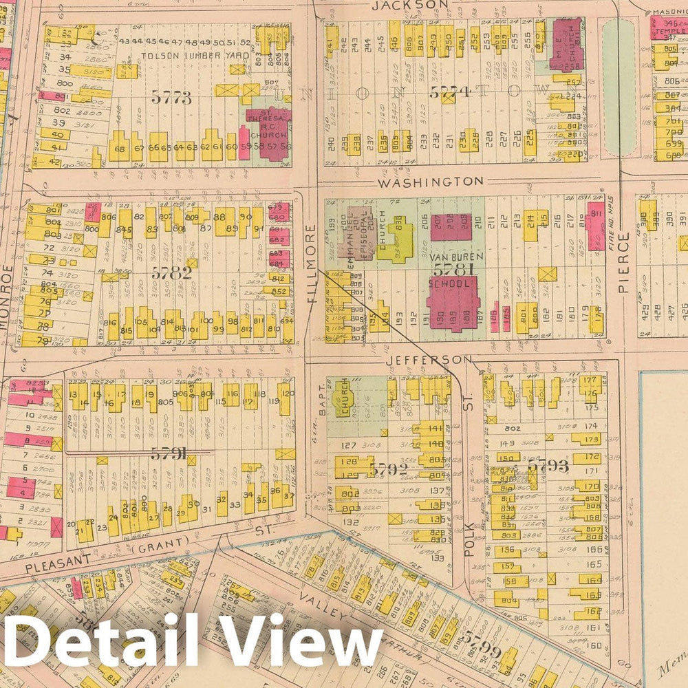 Historic Map : Atlas of Washington D.C. Volume 4 (NE, SE), Washington 1907 Plate 021 , Vintage Wall Art