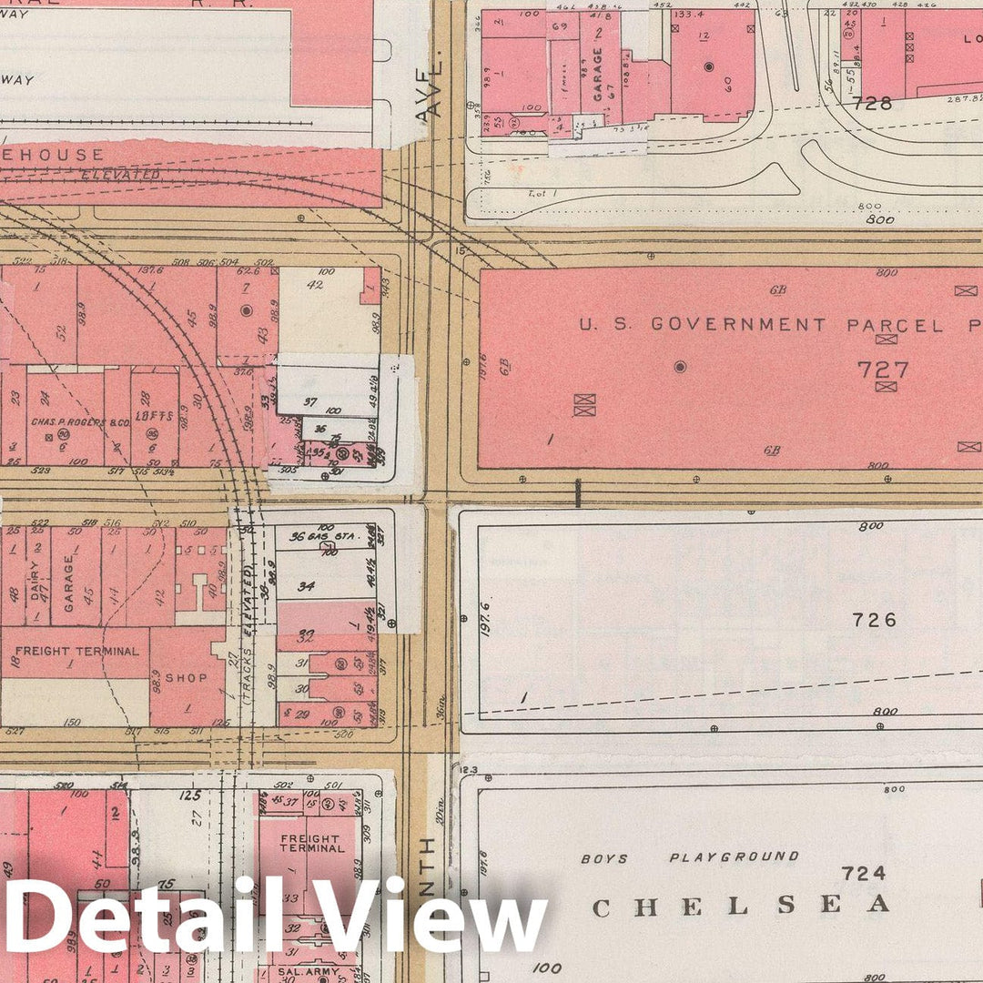 Historic Map : Manhattan Land Book 1955 - Updated Through Nov 7th, New York City 1975 Plate 053 , Vintage Wall Art