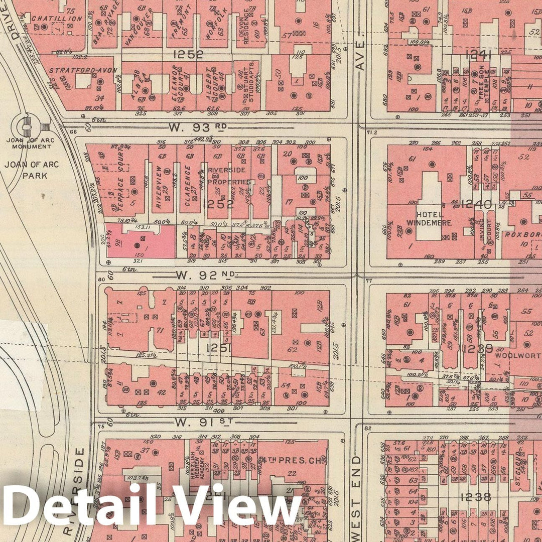 Historic Map : Manhattan Land Book 1955 - Updated Through Nov 7th, New York City 1975 Plate 096 , Vintage Wall Art