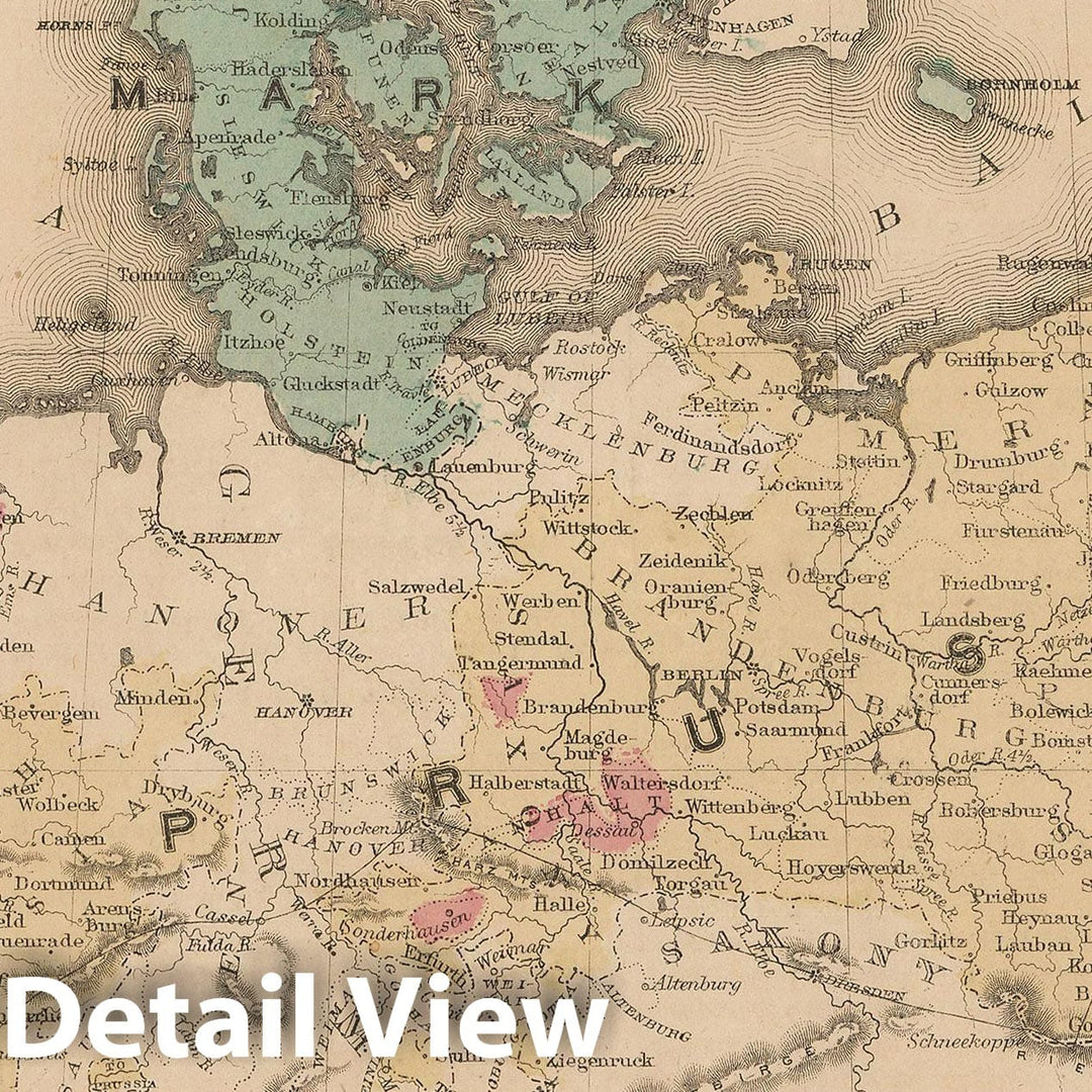 Historic Map : McNally's Improved System of Geography, Europe 1856 , v2, Vintage Wall Art