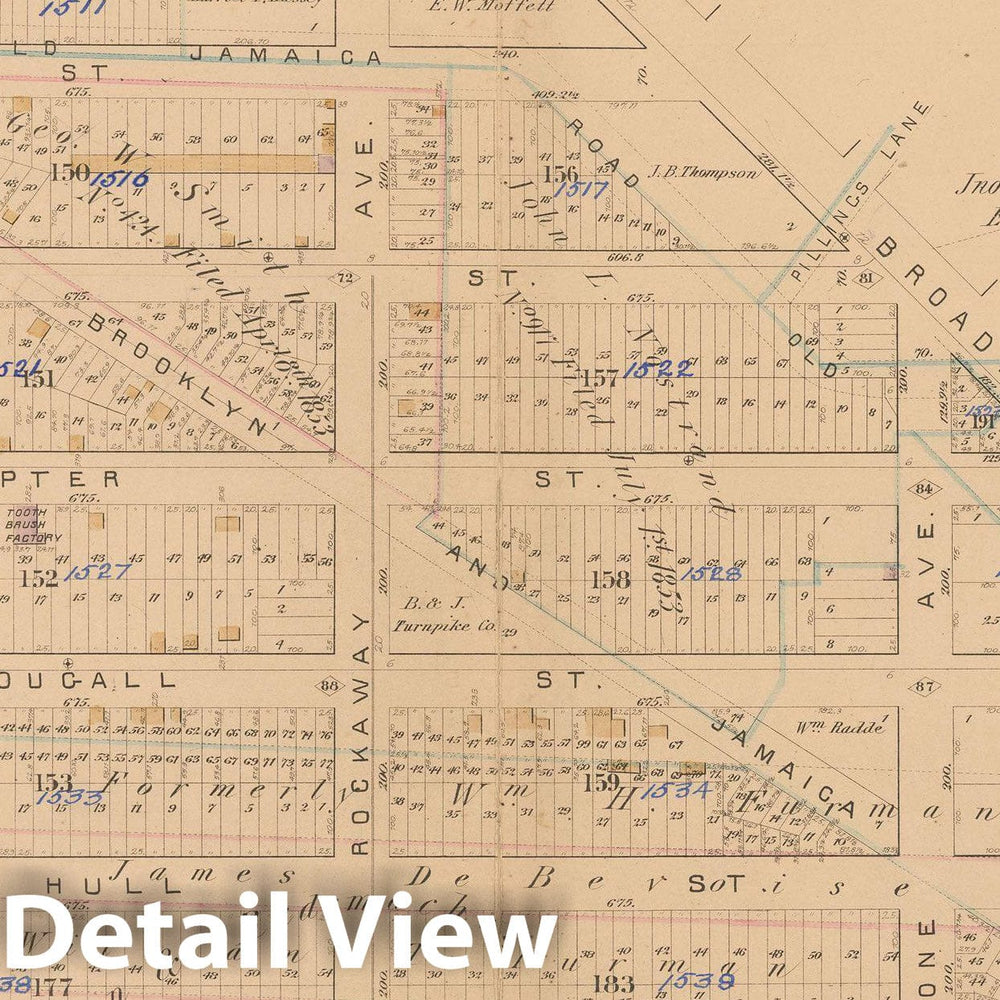 Historic Map : Atlas of Brooklyn Vol. 1, Brooklyn 1880 Plate L , Vintage Wall Art