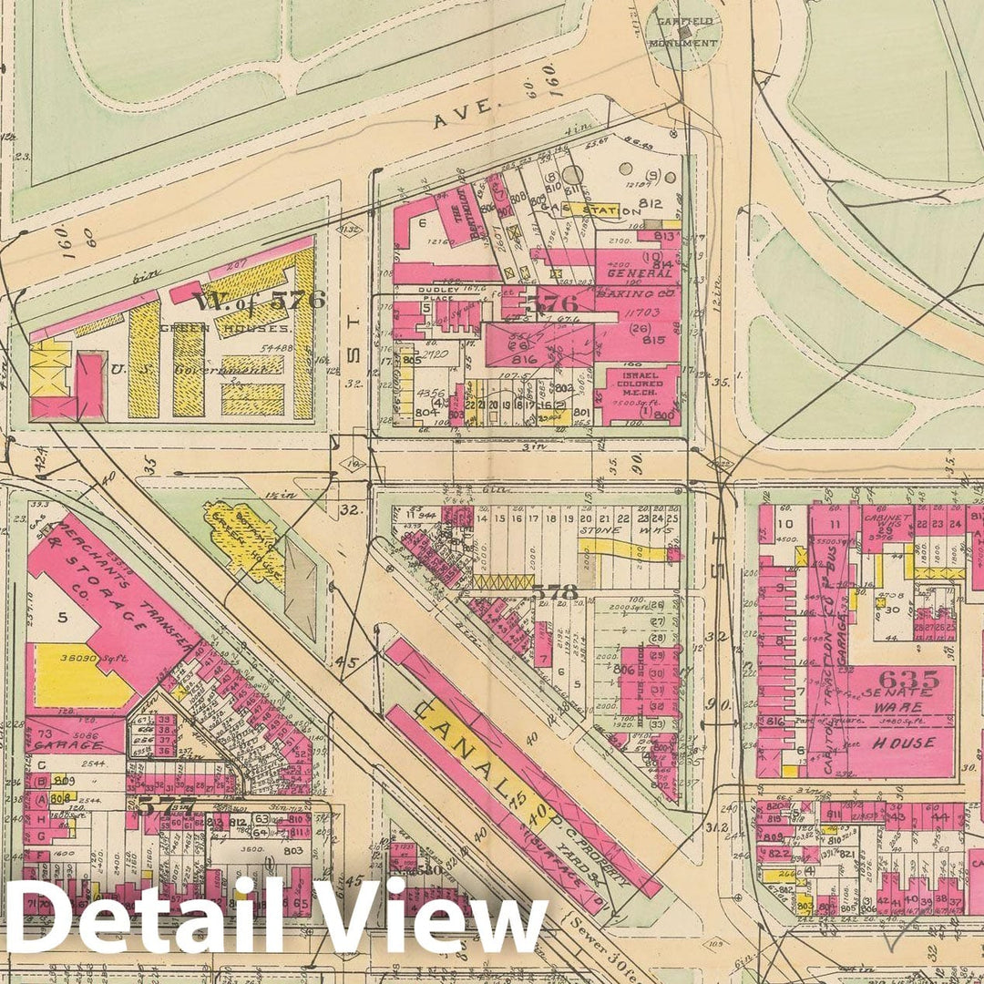 Historic Map : Atlas of Washington D.C. Volume 2 (NE, SE, SW), Washington 1928 Plate 005 , Vintage Wall Art