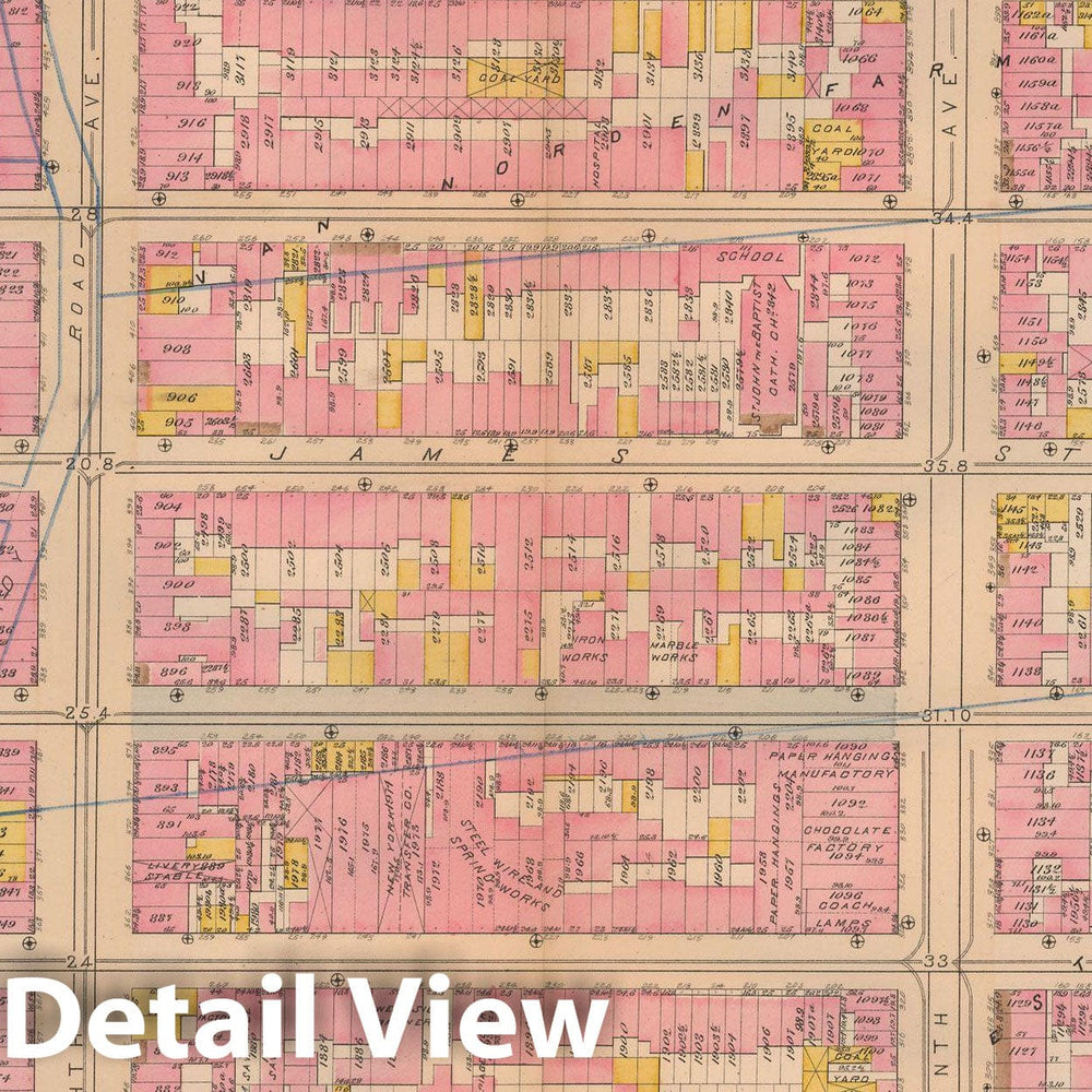 Historic Map : Atlas City of New York, Vol. 3; 16, Manhattan 1883 Plate 011 , Vintage Wall Art