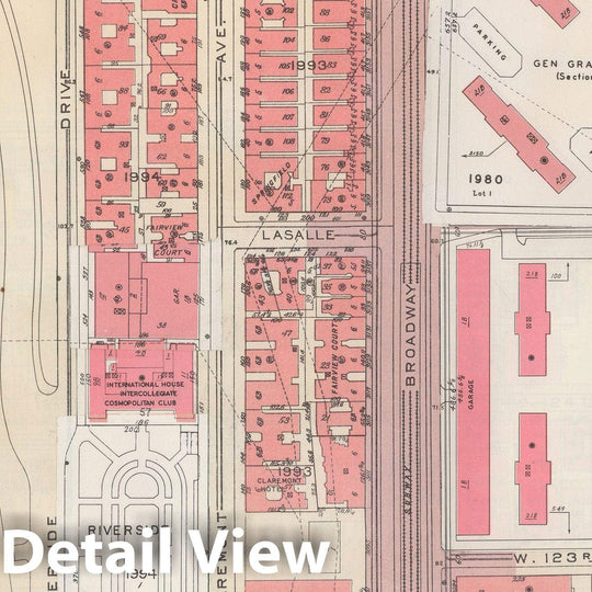 Historic Map : Manhattan Land Book 1955 - Updated Through Nov 7th, New York City 1975 Plate 138 , Vintage Wall Art