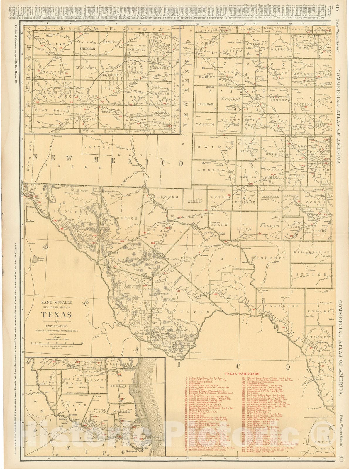 Historic Map : Texas 1925 , v4, Vintage Wall Art