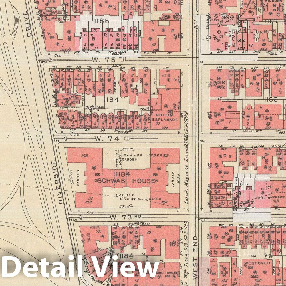 Historic Map : Manhattan Land Book 1955 - Updated Through Nov 7th, New York City 1975 Plate 090 , Vintage Wall Art