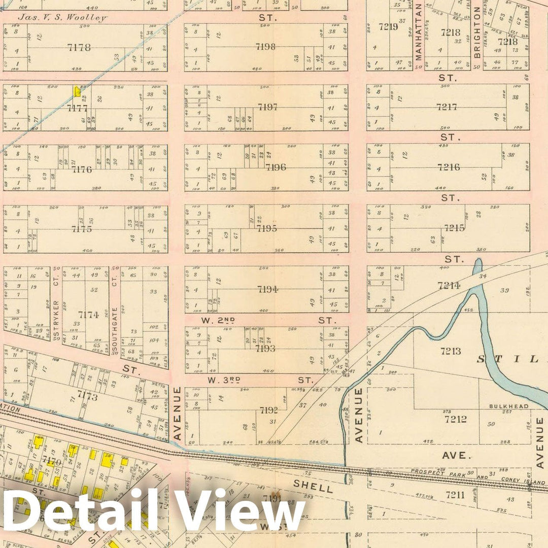 Historic Map : Vol. 2, Brooklyn 1907 Plate 026 , Atlas Borough of Brooklyn , Vintage Wall Art