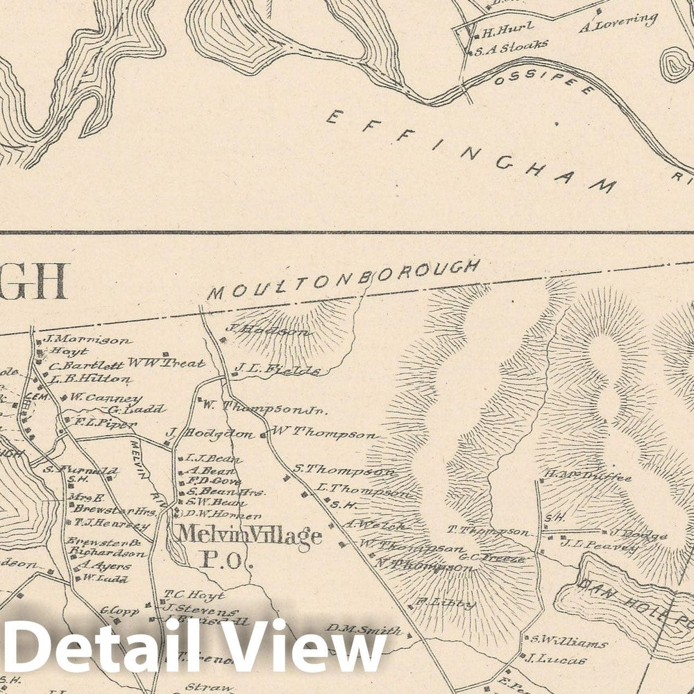 Historic Map : Freedom & Tuftonborough 1892 , Town and City Atlas State of New Hampshire , Vintage Wall Art