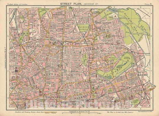 Historic Map : Europe, London 1917 Plate 009 , Vintage Wall Art