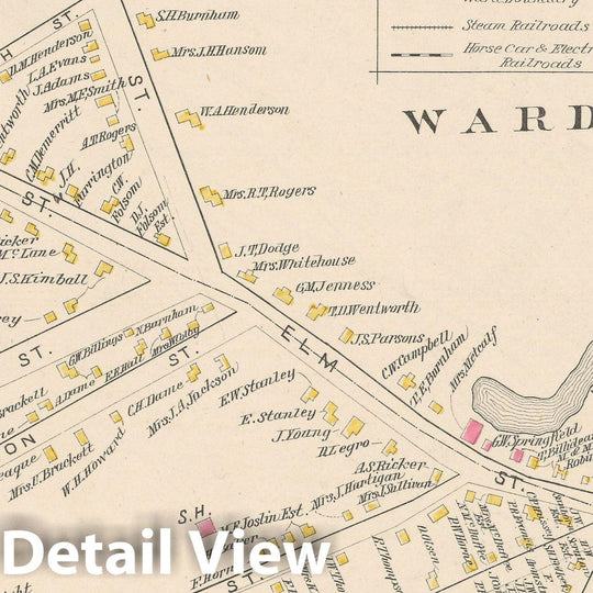 Historic Map : Rochester 1892 , Town and City Atlas State of New Hampshire , v2, Vintage Wall Art