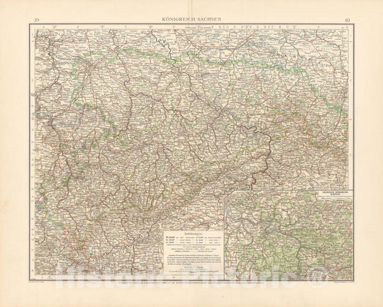 Historic Map : Germany 1899 , Andrees Allgemeiner Handatlas , v10, Vintage Wall Art