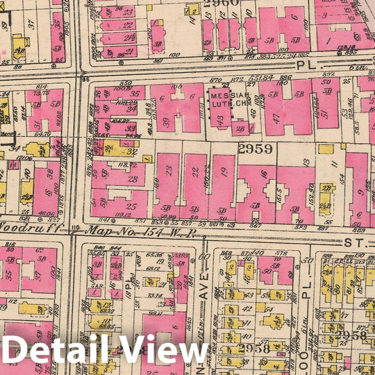 Historic Map : Borough of The Bronx, Sections 9-13, The Bronx 1928 Plate 099 , Vintage Wall Art