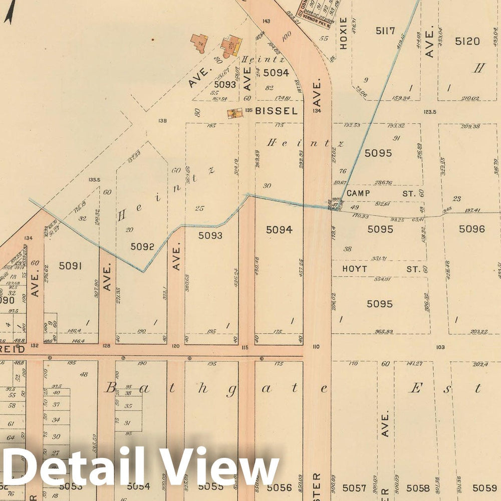 Historic Map : Atlas City of NY, Borough of The Bronx, Annexed District, The Bronx 1913 Plate 007 , Vintage Wall Art