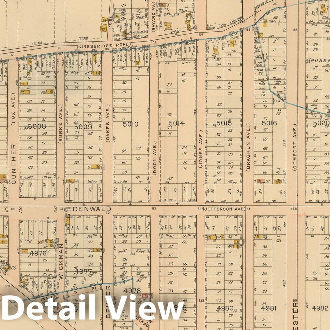 Historic Map : Atlas City of NY, Borough of The Bronx, Annexed District, The Bronx 1913 Plate 008 , Vintage Wall Art