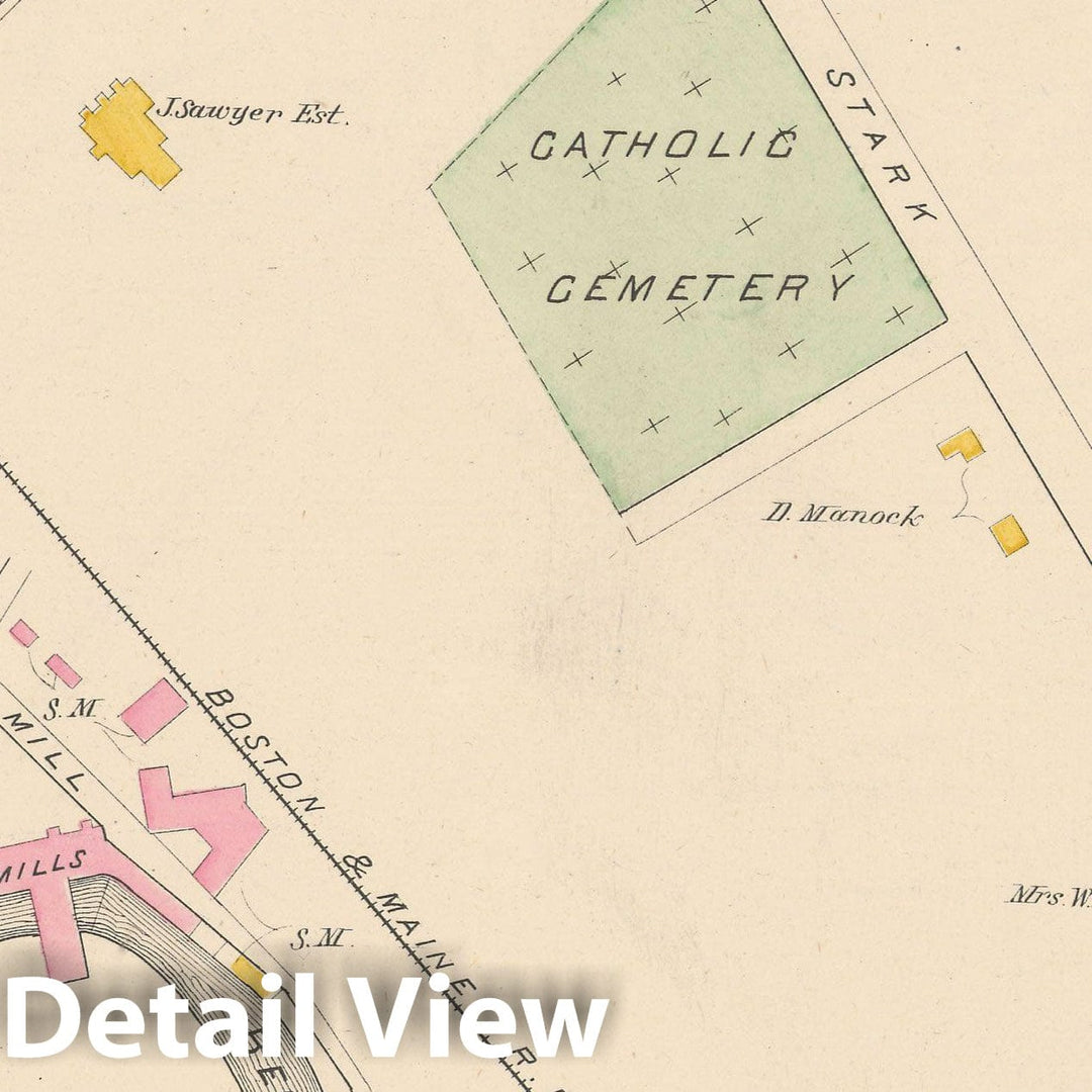 Historic Map : Dover 1892 , Town and City Atlas State of New Hampshire , v4, Vintage Wall Art