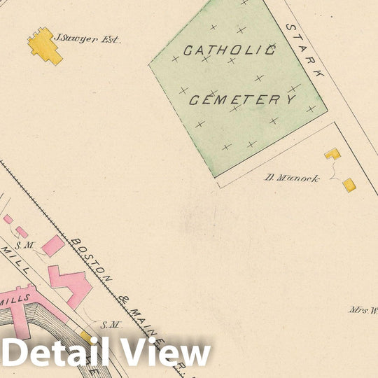 Historic Map : Dover 1892 , Town and City Atlas State of New Hampshire , v4, Vintage Wall Art