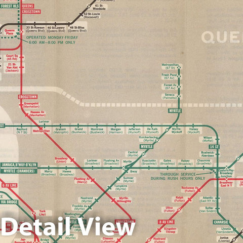 Historic Map : New York City Transit Maps, New York Subway Map And Guide 1958 Railroad Catography , Vintage Wall Art
