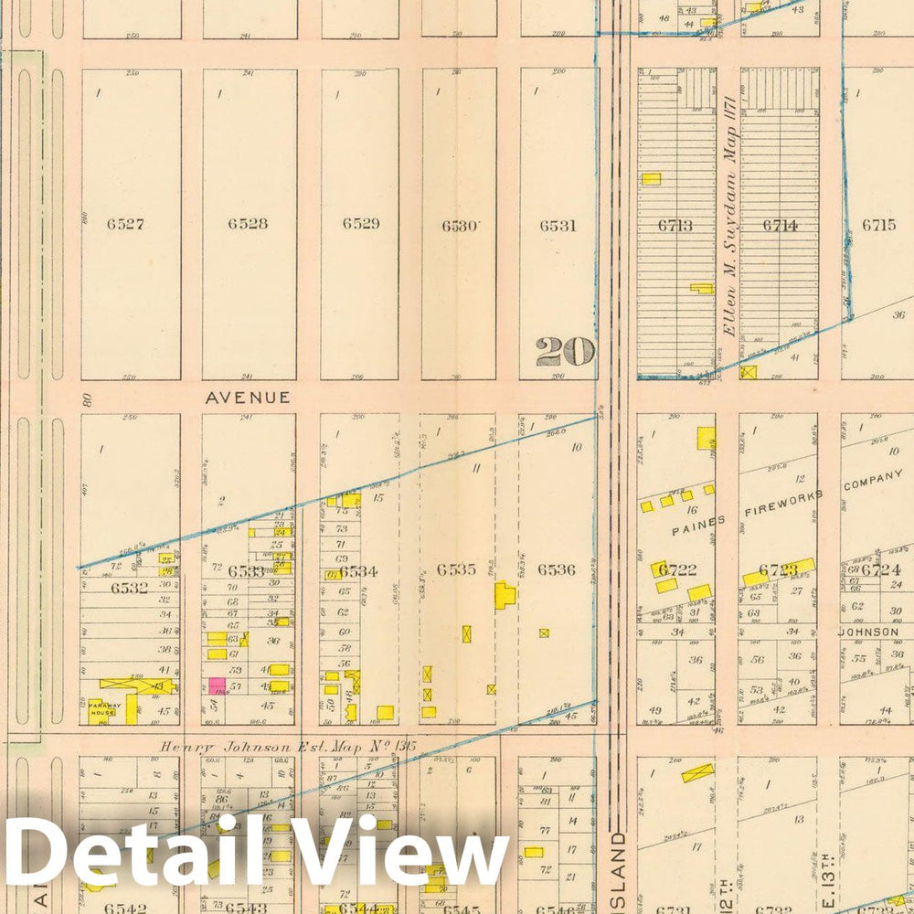 Historic Map : Vol. 2, Brooklyn 1907 Plate 023 , Atlas Borough of Brooklyn , Vintage Wall Art