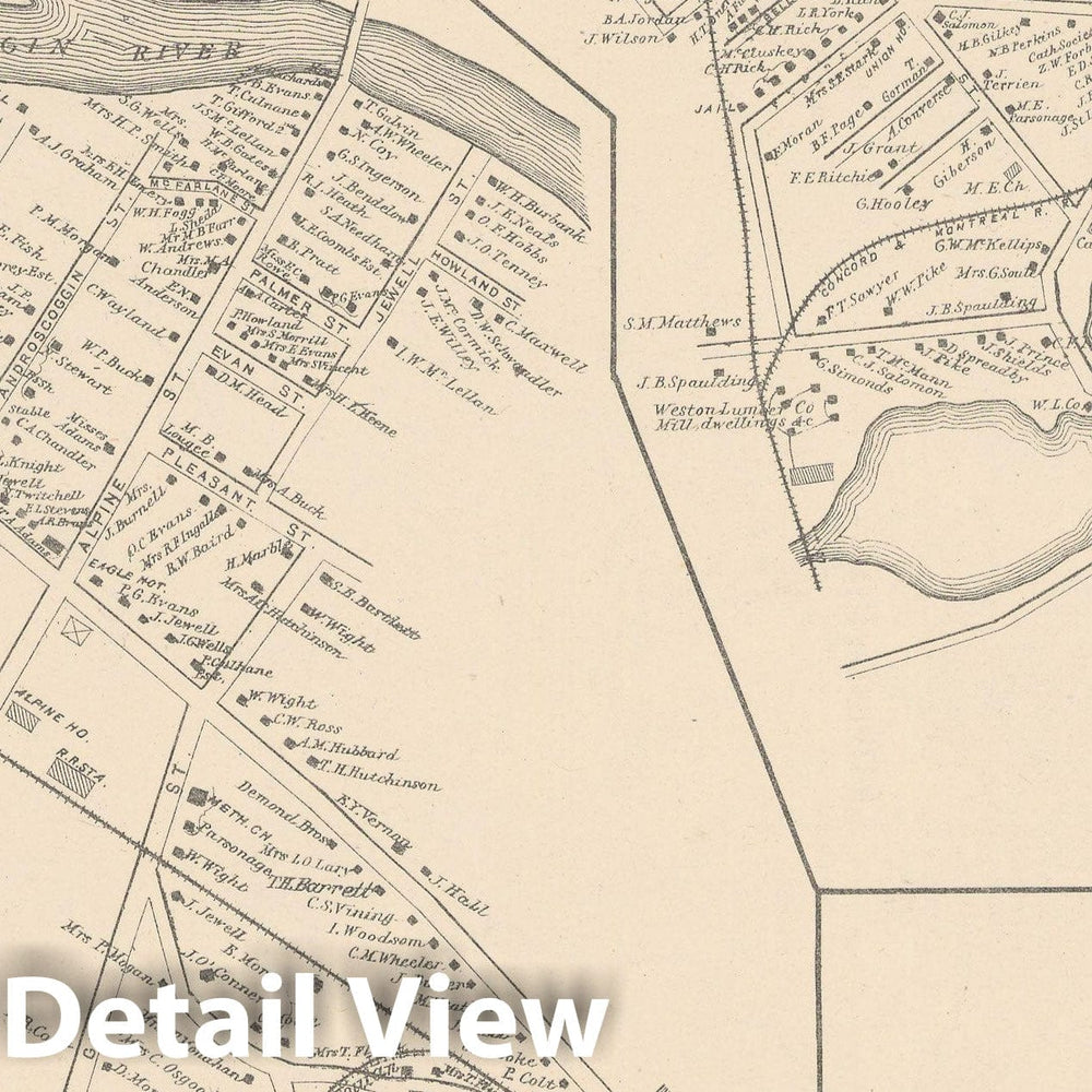 Historic Map : Gorham & Groveton & Northumberland 1892 , Town and City Atlas State of New Hampshire , Vintage Wall Art