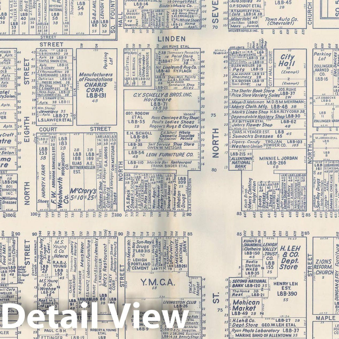 Historic Map : States of PA, VA & WV, Allentown 1950 , Nirenstein's Real Estate Atlas , Vintage Wall Art