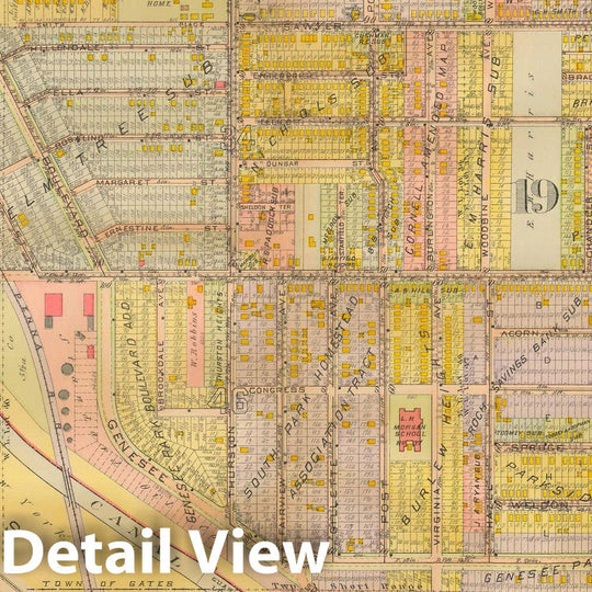 Historic Map : Plat Book of the City of Rochester New York and Vicinity, 1918 Plate 036 , Vintage Wall Art