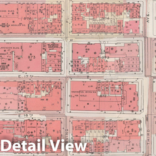 Historic Map : Manhattan Land Book 1955 - Updated Through Nov 7th, New York City 1975 Plate 044 , Vintage Wall Art