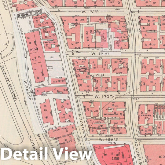 Historic Map : Manhattan Land Book 1955 - Updated Through Nov 7th, New York City 1975 Plate 168 , Vintage Wall Art