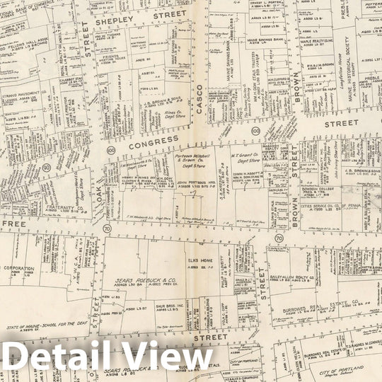 Historic Map : New England States Ed., Portland 1946 , Nirenstein's National Preferred Real Estate Locations of Business Properties , Vintage Wall Art