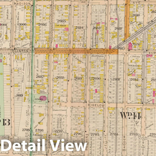 Historic Map : Atlas City of Newark, Newark 1901 Plate 023 , Vintage Wall Art