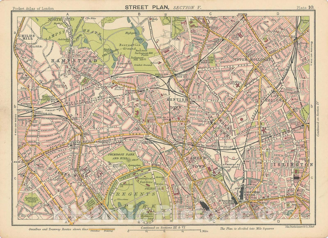 Historic Map : Europe, London 1917 Plate 010 , Vintage Wall Art