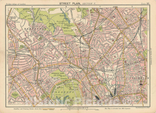 Historic Map : Europe, London 1917 Plate 010 , Vintage Wall Art