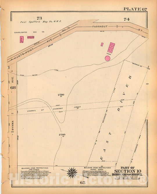 Historic Map : Borough of The Bronx, Sections 9-13, The Bronx 1928 Plate 067 , Vintage Wall Art