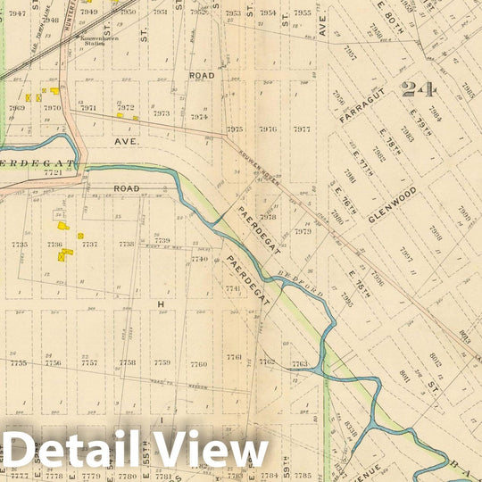 Historic Map : Vol. 2, Brooklyn 1907 Plate 036 , Atlas Borough of Brooklyn , Vintage Wall Art