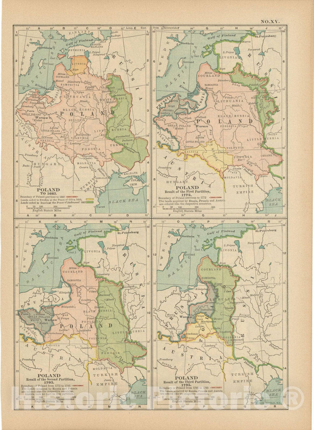 Historic Map : Poland 1914 , Century Atlas of the World, Vintage Wall Art